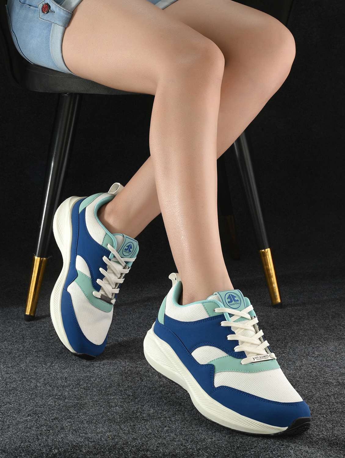women color blocked lace-up sports shoe - 20538690 -  Standard Image - 1