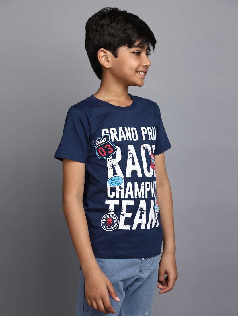 navy blue cotton blend t-shirt - 20538935 -  Standard Image - 1