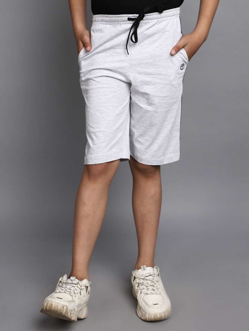 boys solid casual short