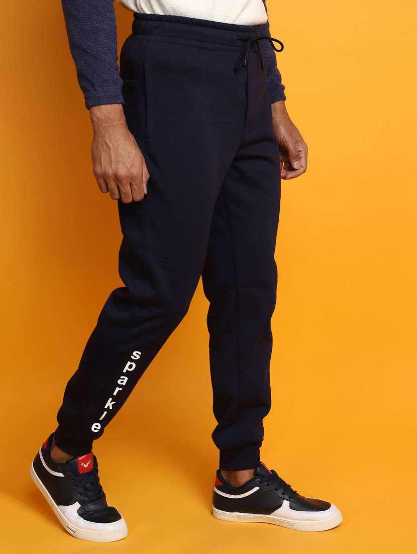 men navy blue regular fit joggers - 20539222 -  Standard Image - 1