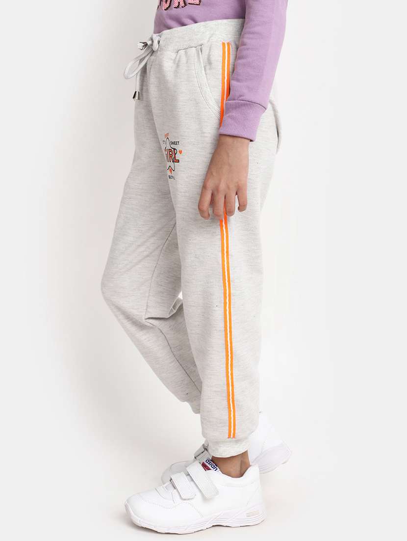 girls grey typography jogger - 20539243 -  Standard Image - 1