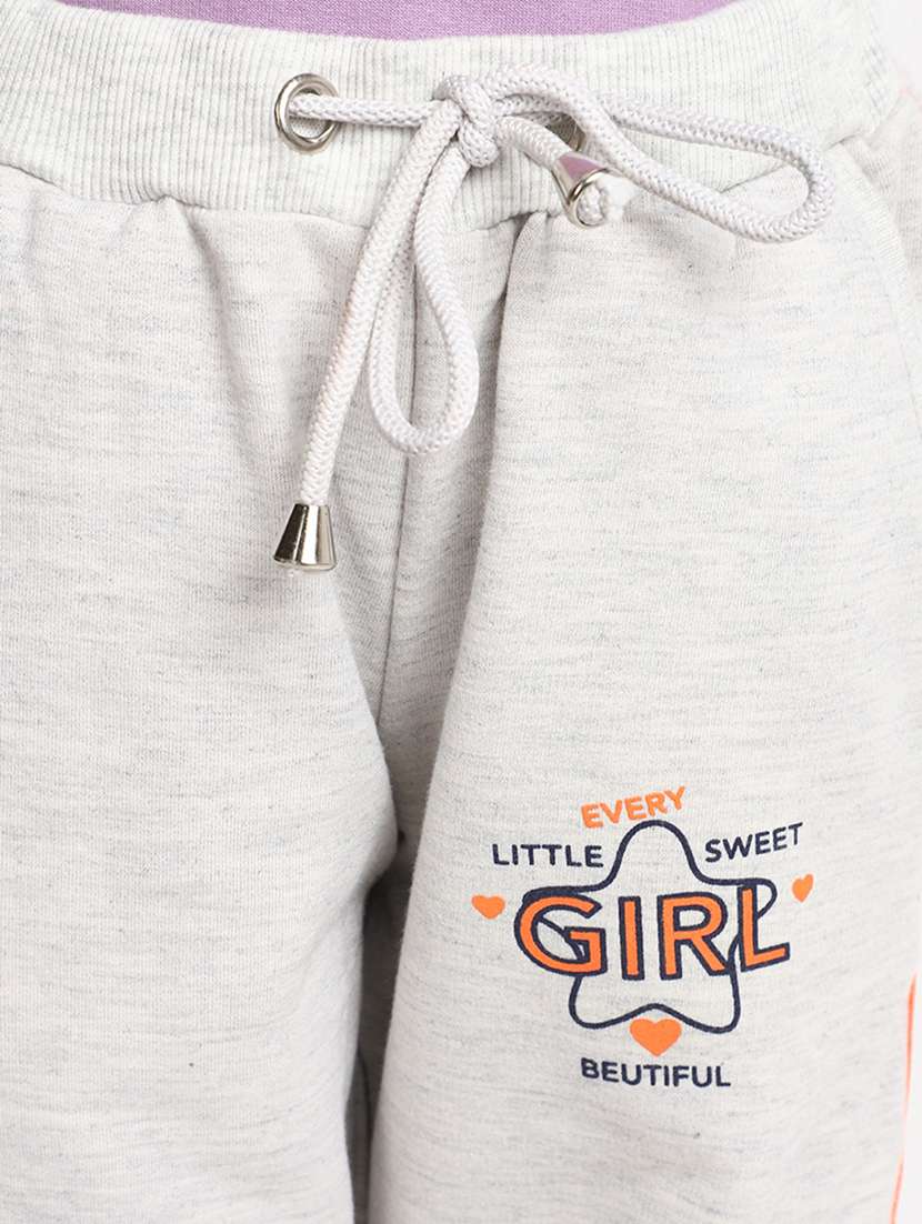 girls grey typography jogger - 20539243 -  Standard Image - 4