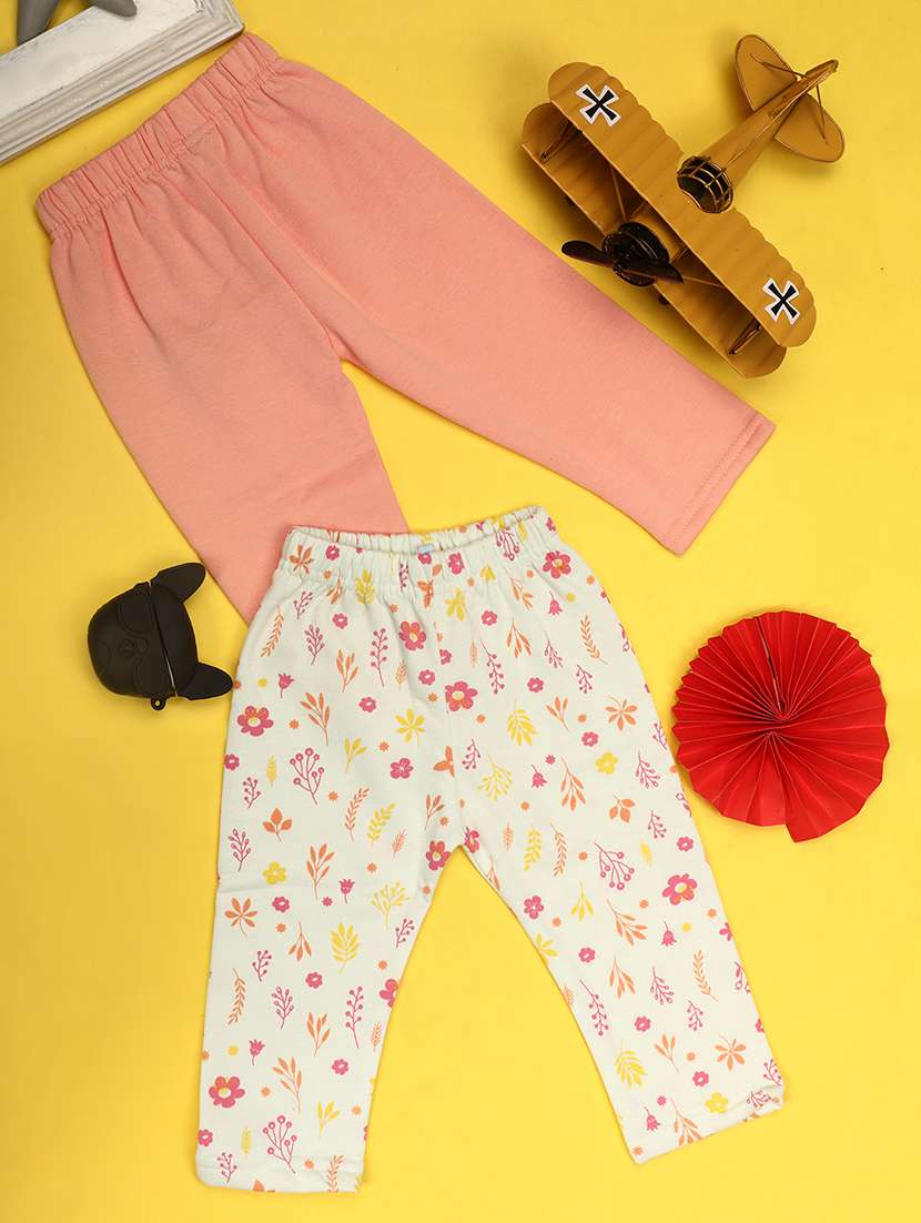 girls pack of 2 printed trousers - 20539277 -  Standard Image - 1