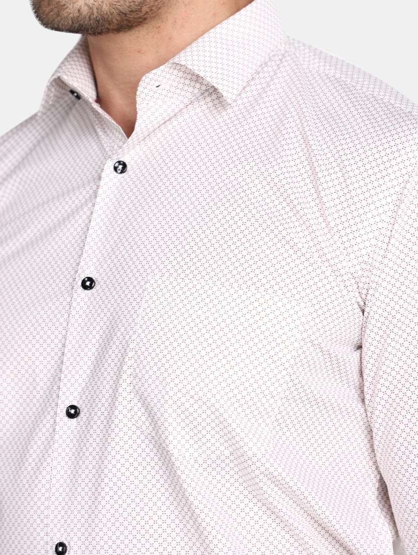 men white printed formal shirt - 20539539 -  Standard Image - 4