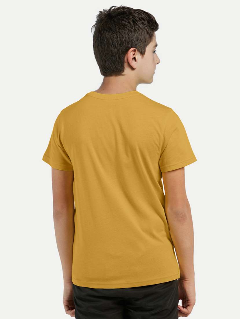 boys mustard cotton viscose t-shirt - 20539795 -  Standard Image - 1