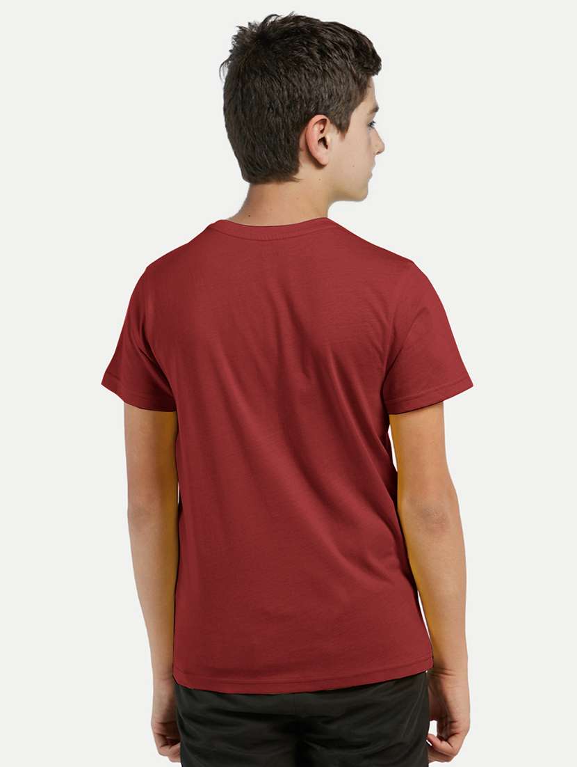 boys red cotton viscose t-shirt - 20539807 -  Standard Image - 1