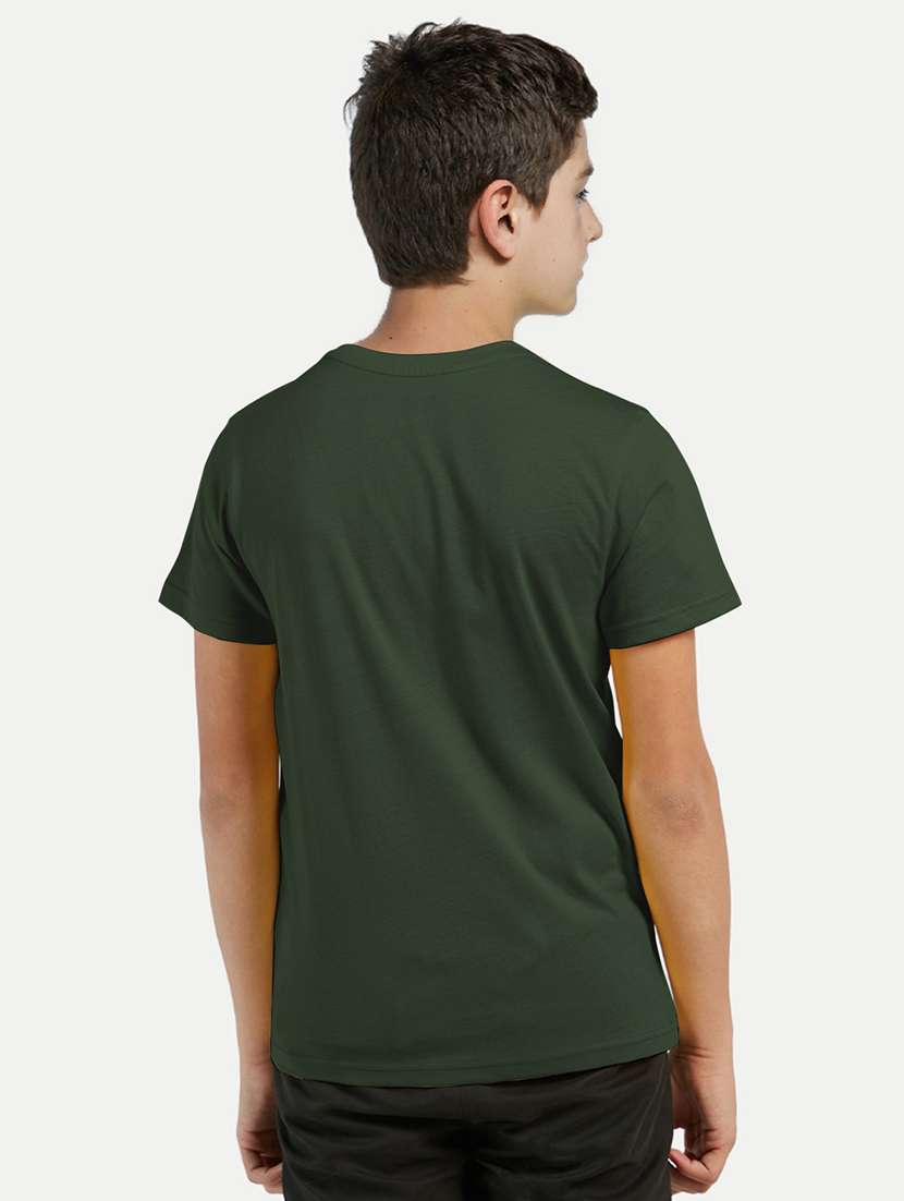 boys olive cotton viscose t-shirt - 20539811 -  Standard Image - 1
