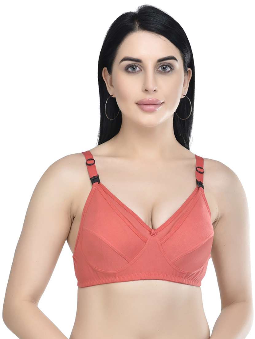 women solid maternity bra