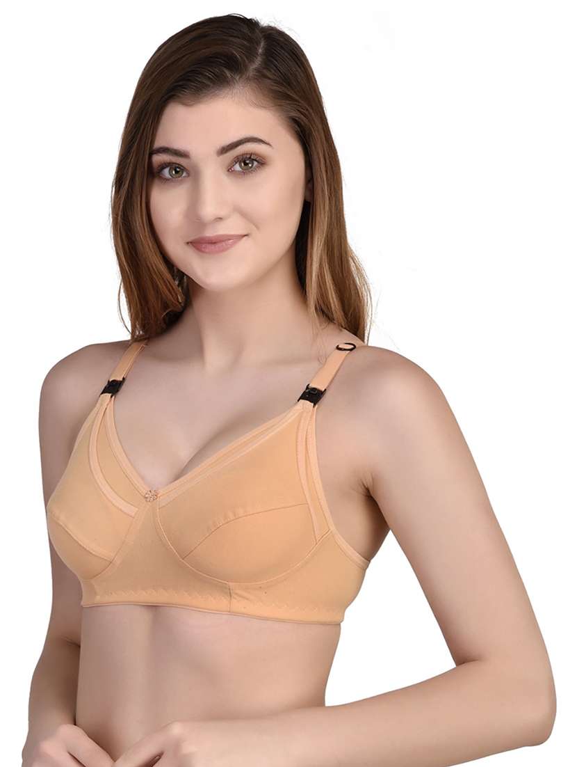 women solid maternity bra