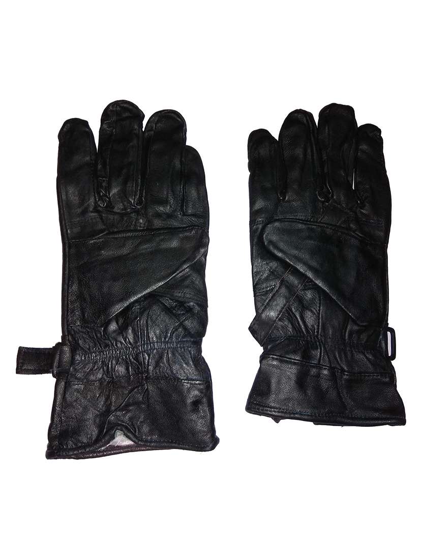 men black faux leather gloves - 20541217 -  Standard Image - 1