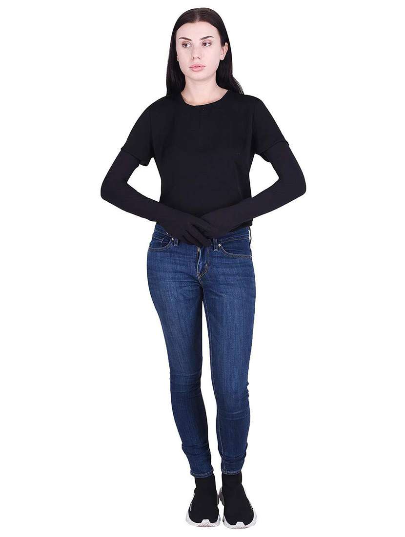 women black long cotton gloves - 20541266 -  Standard Image - 4