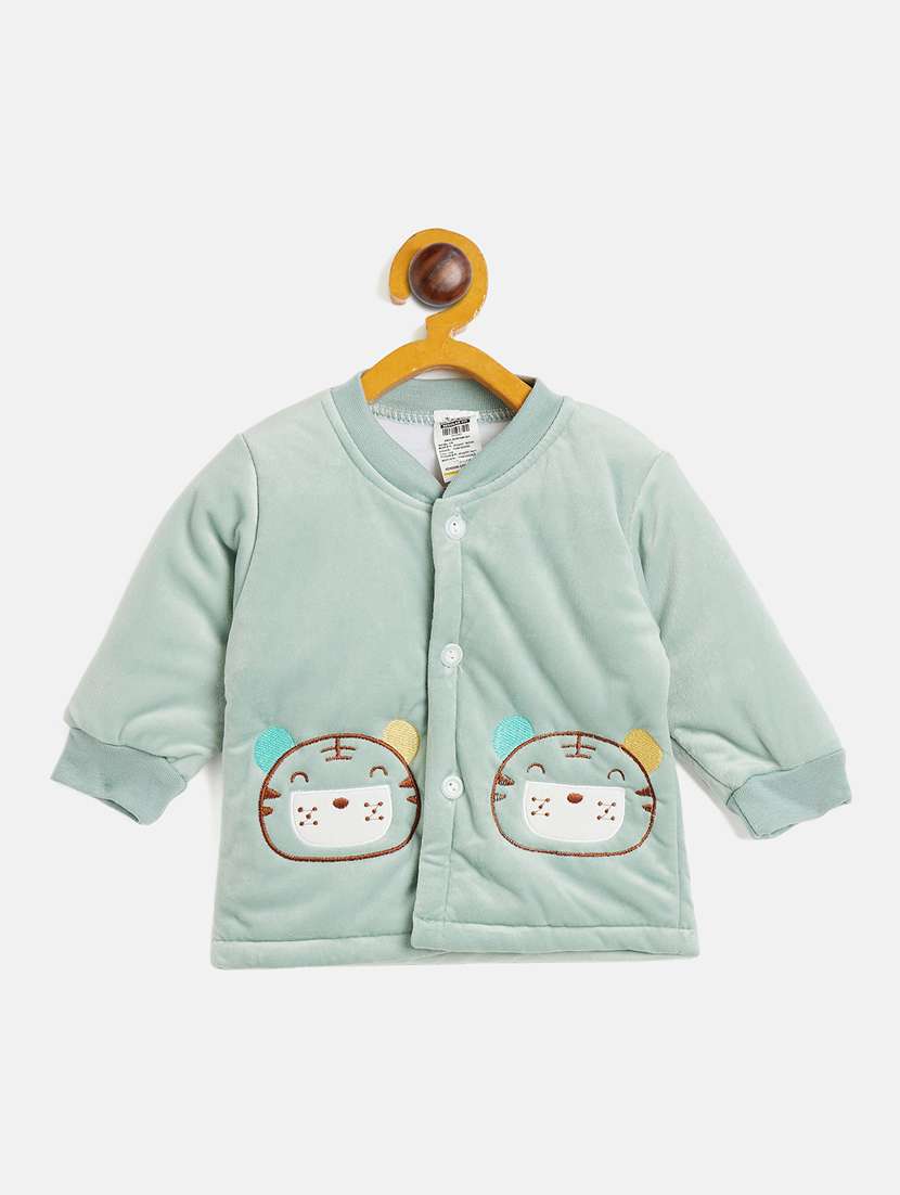 kids green front open sweatshirt & pant - 20541734 -  Standard Image - 1