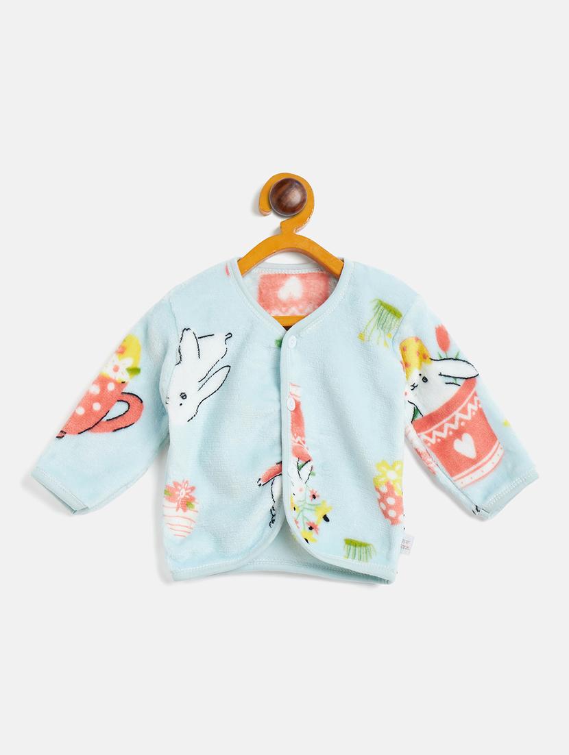 kids light blue printed jhabla & pant - 20541743 - Standard Image - 1