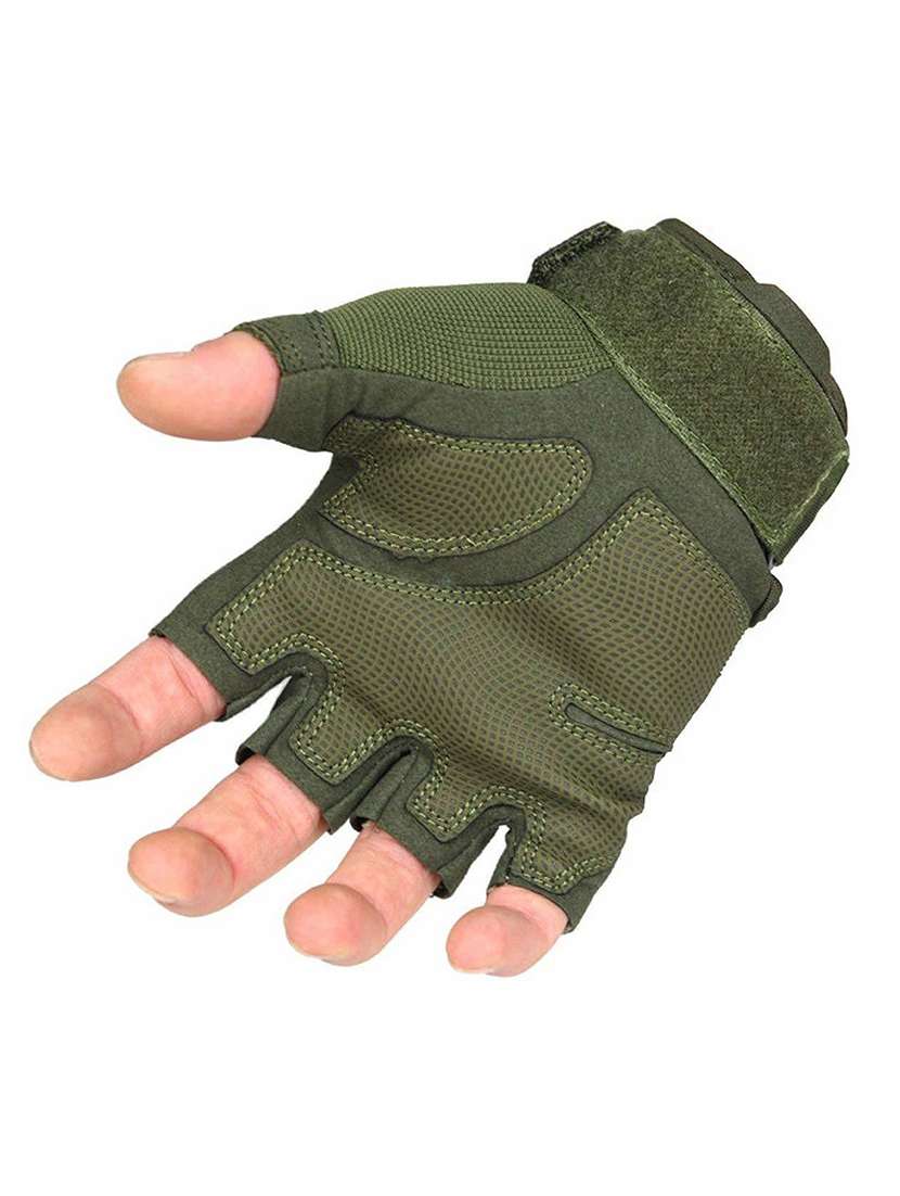 men olive nylon gloves - 20541796 -  Standard Image - 1