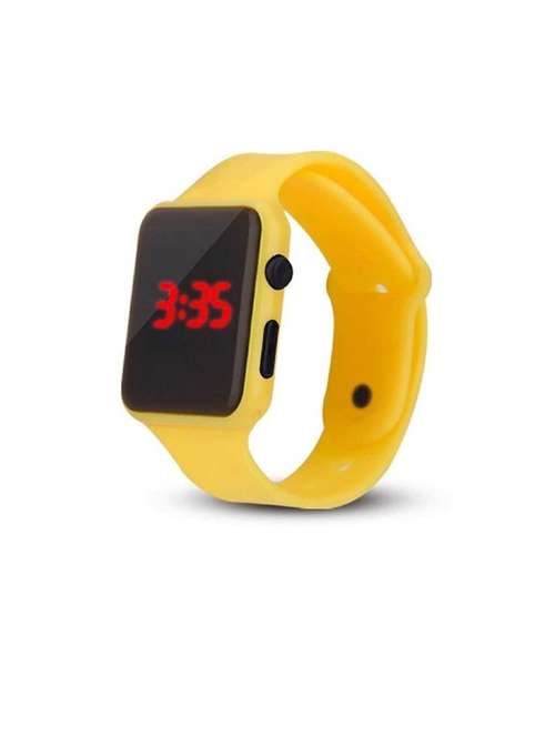unisex yellow silicone watch
