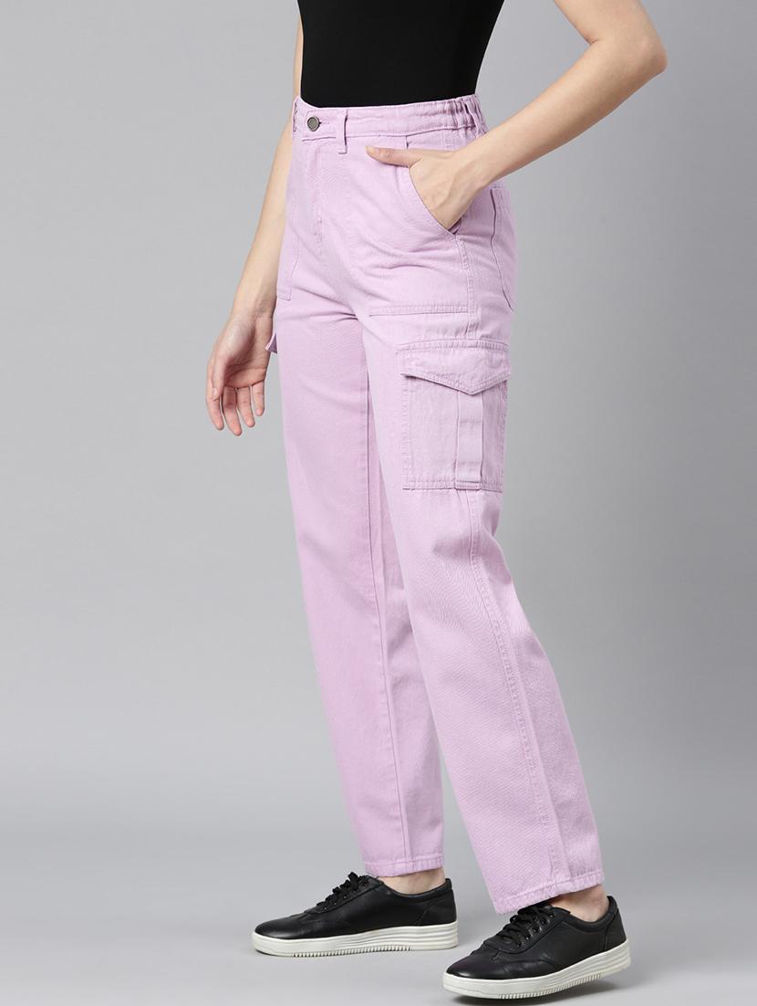 women's plain cargo jeans - 20542093 - Standard Image - 1
