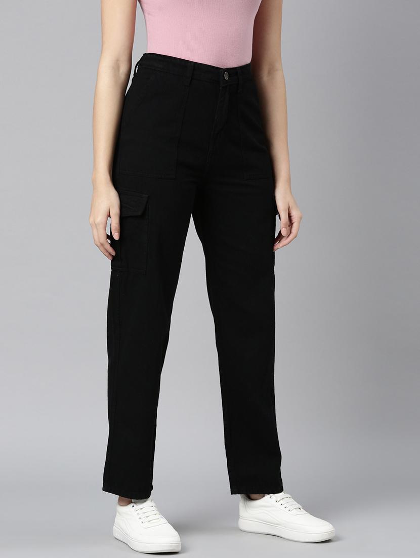 women's plain cargo jeans - 20542096 - Standard Image - 1