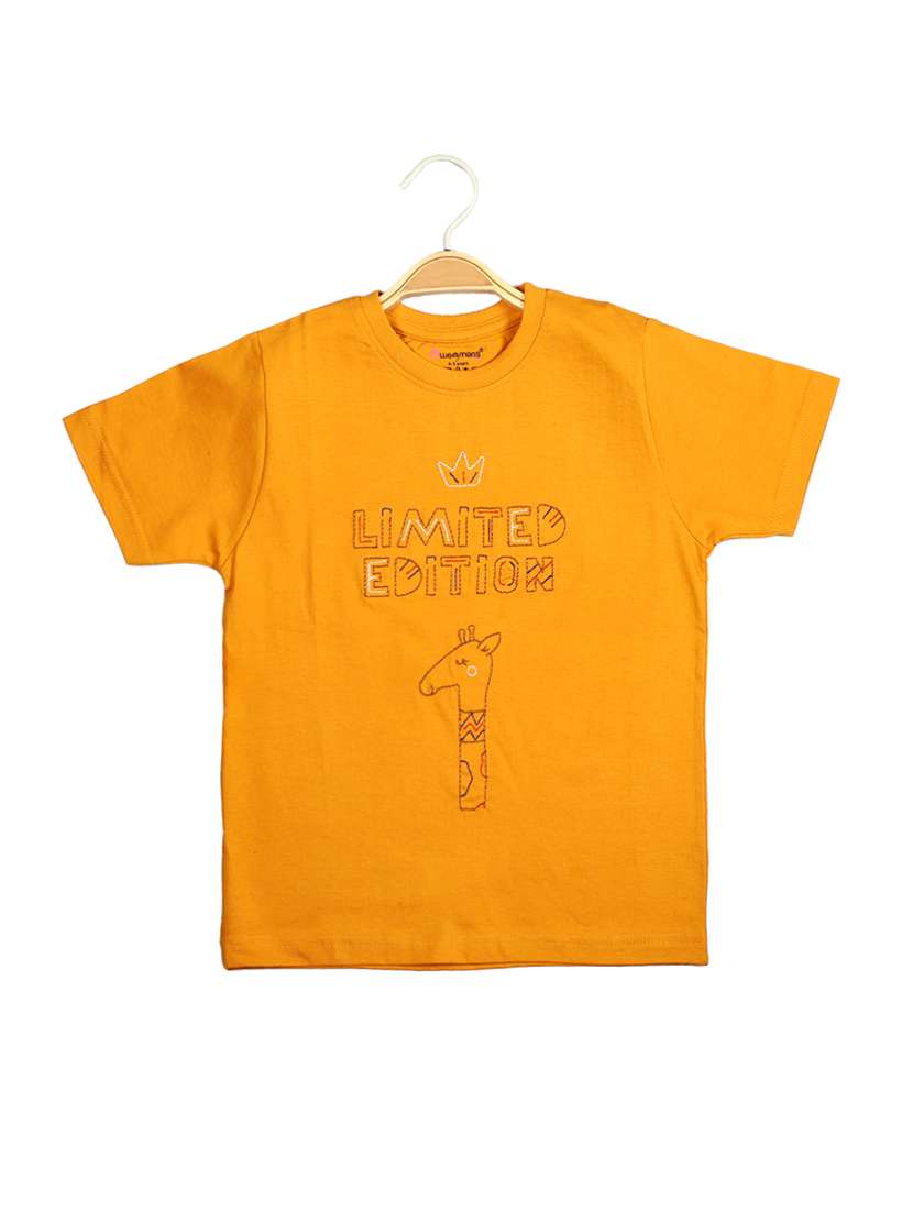 boys round neck typographic t-shirt - 20542142 -  Standard Image - 1