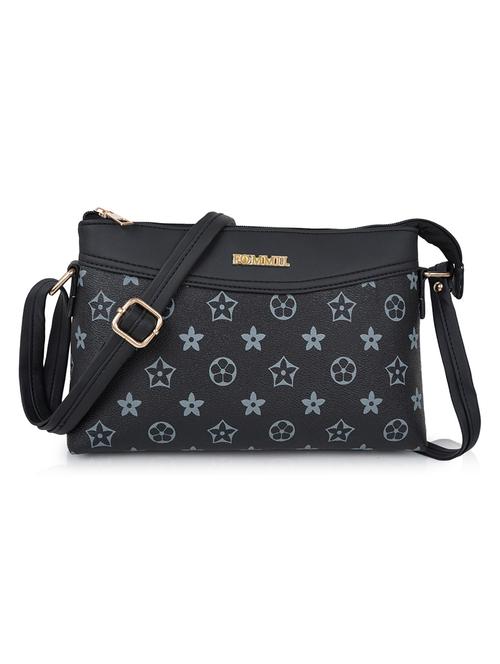 women black leatherette sling bag - 20546290 -  Standard Image - 0