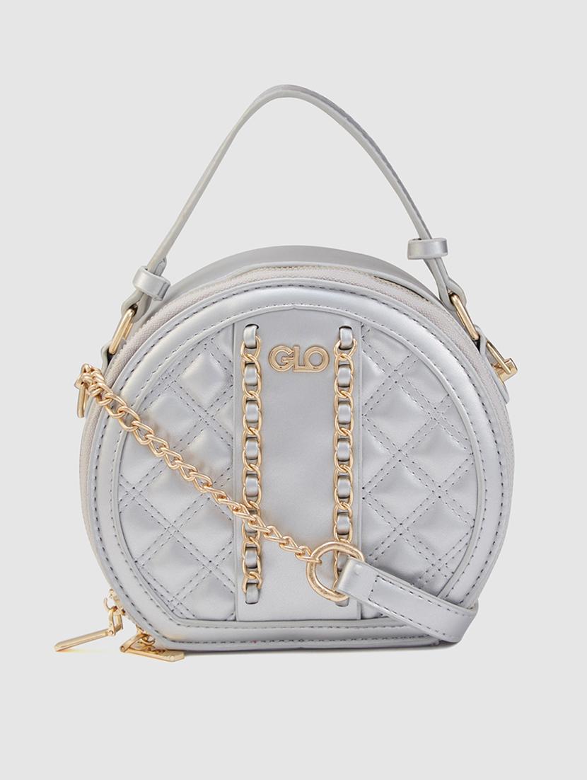 silver leatherette (pu) sling bag - 20546355 - Standard Image - 4