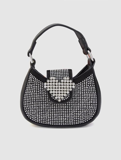 black leatherette (pu) sling bag - 20546356 -  Standard Image - 0