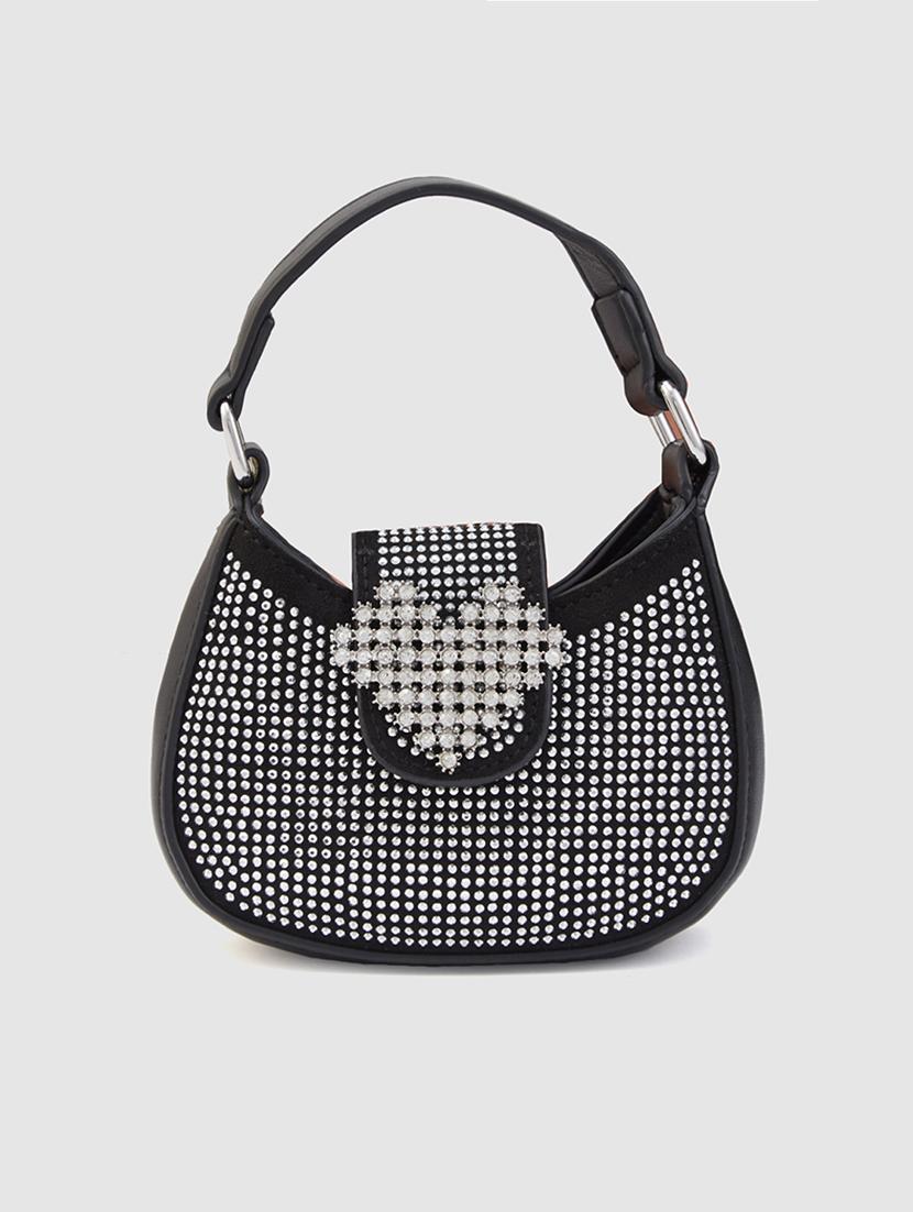 black leatherette (pu) sling bag - 20546356 -  Zoom Image - 0
