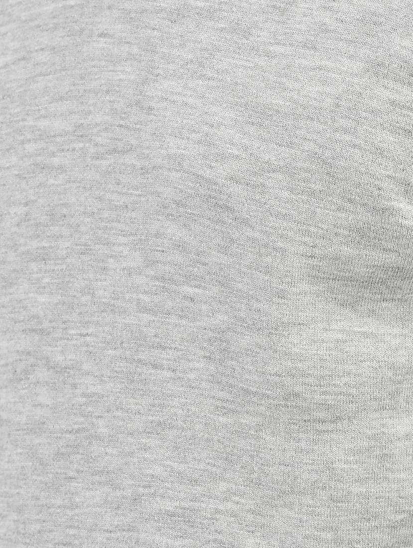 men solid grey v-neck pullover - 20546959 - Standard Image - 4