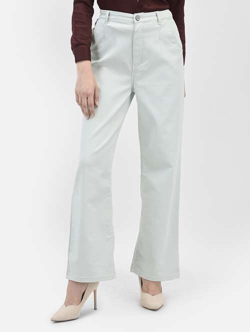 women solid high rise bootcut jean - 20547051 -  Standard Image - 0