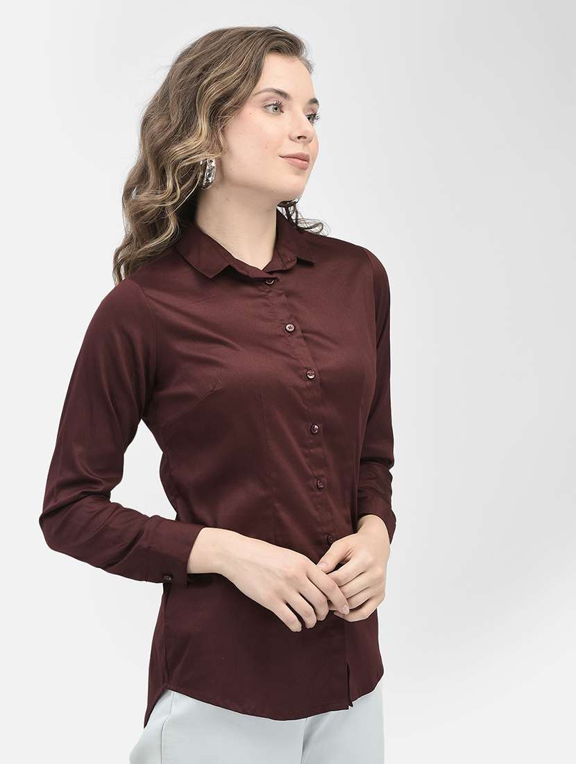 women solid regular shirt - 20547053 -  Standard Image - 1
