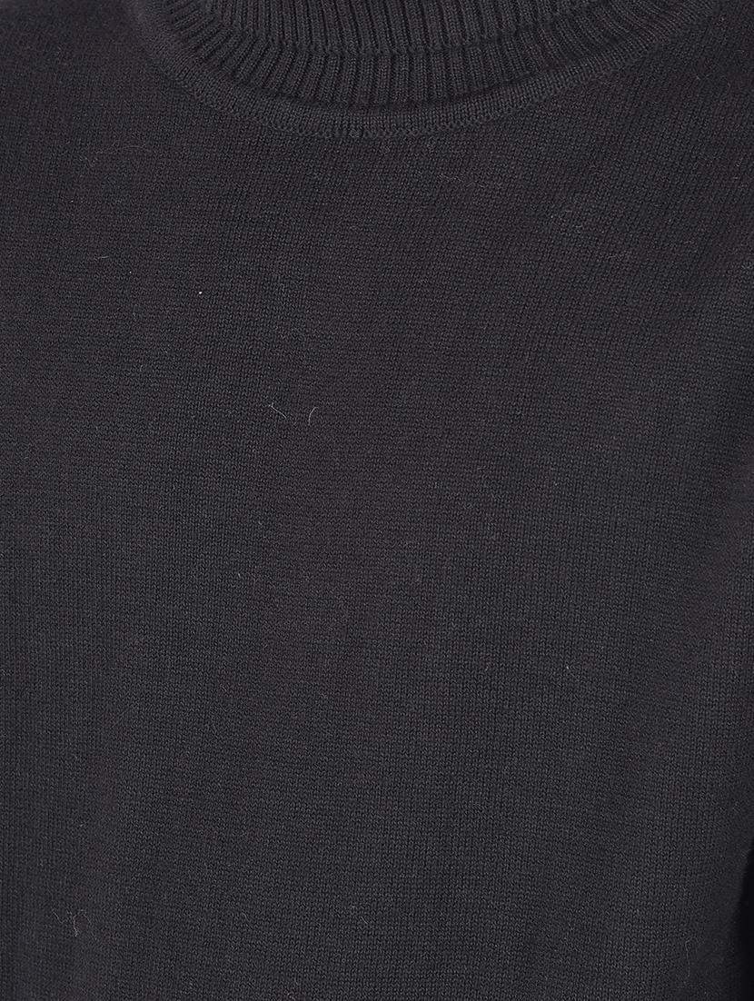boys high neck black solid sweater - 20547070 - Standard Image - 4