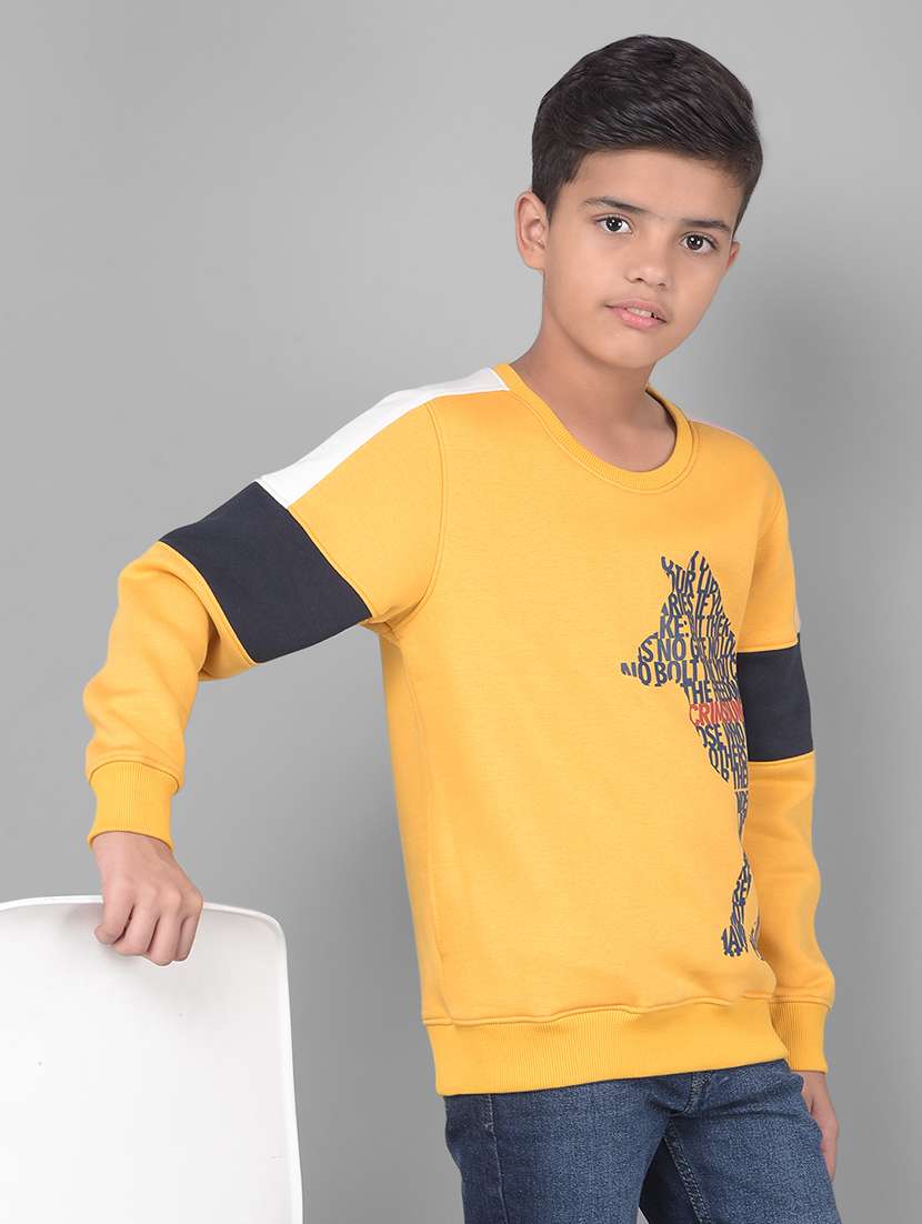 boys round neck graphic regular sweatshirt
