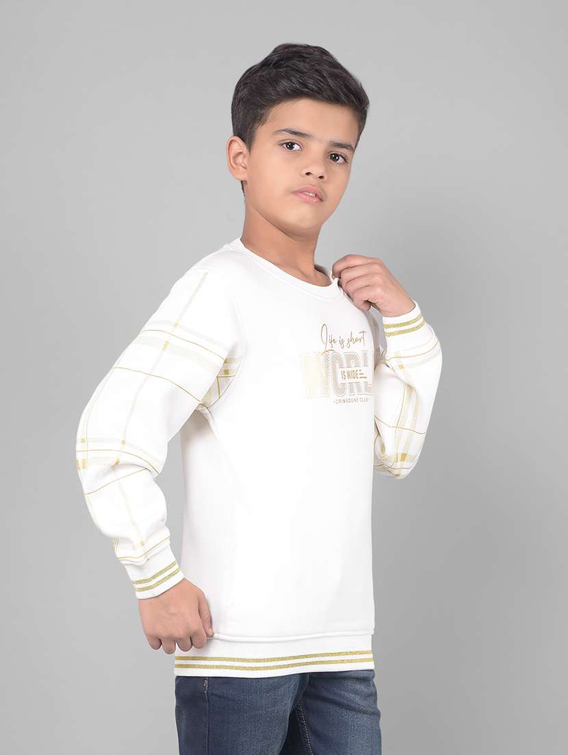 boys round neck typographic regular sweatshirt - 20547095 -  Standard Image - 1