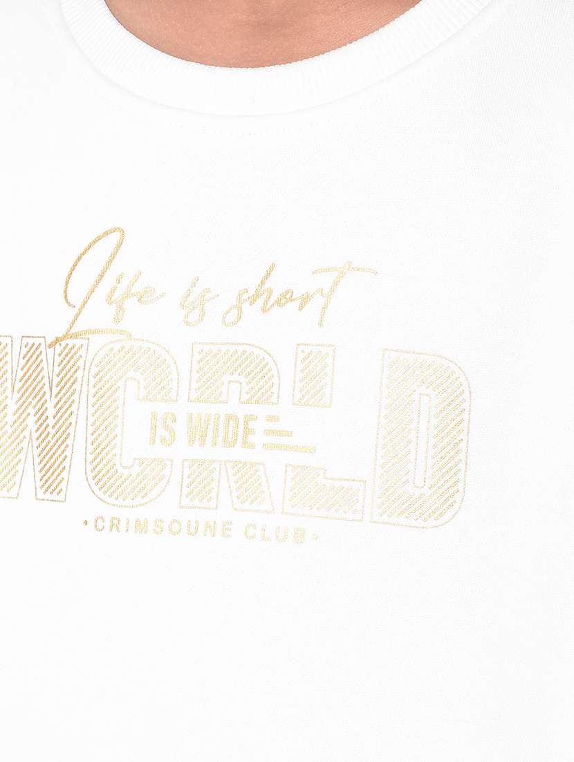 boys round neck typographic regular sweatshirt - 20547095 -  Standard Image - 4