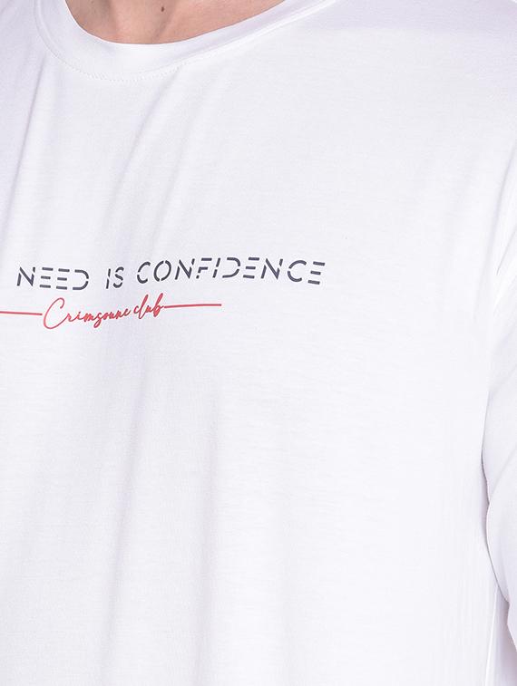 men white chest printed regular t-shirt - 20547163 - Standard Image - 4