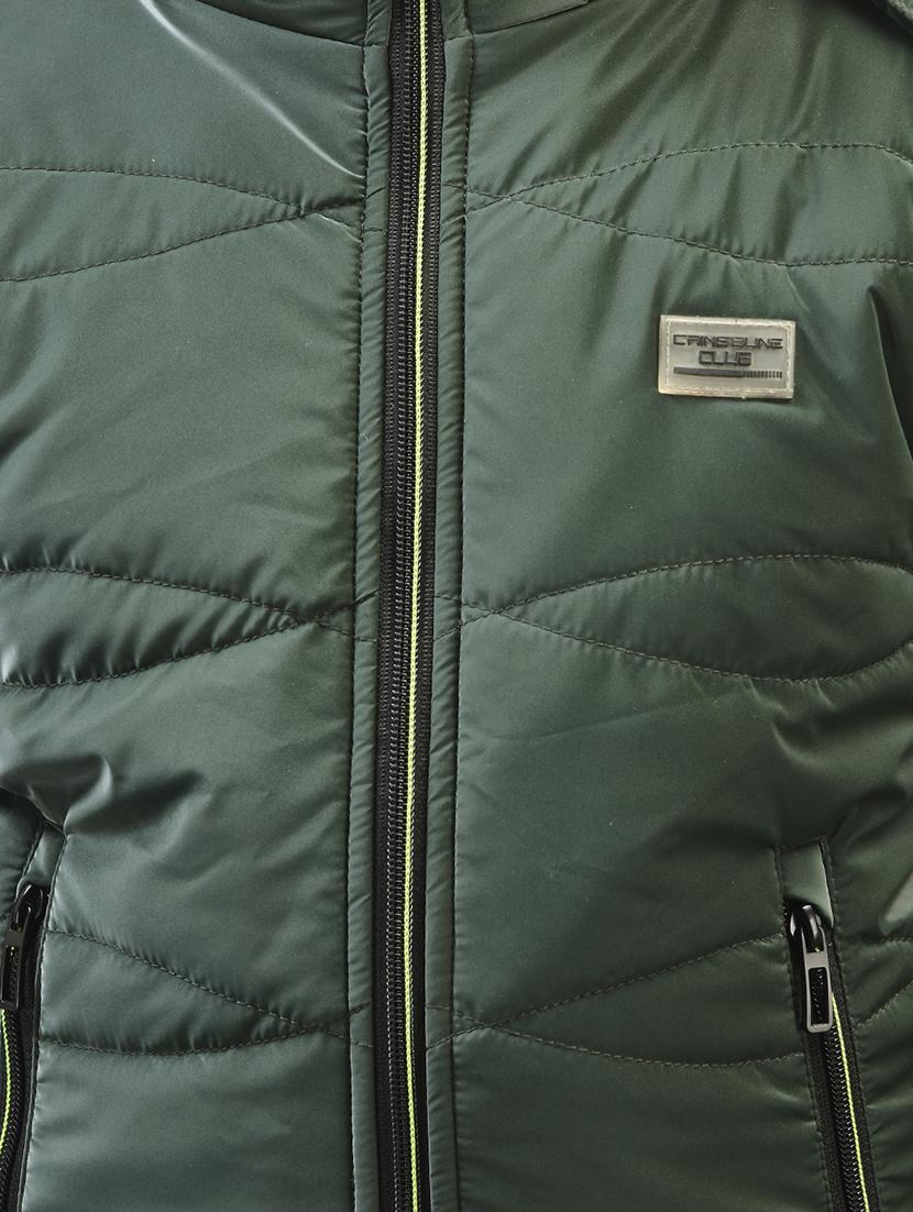 boys green solid full sleeve hooded puffer jacket - 20547195 - Standard Image - 4