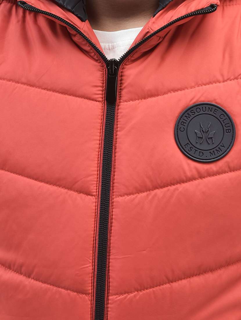 boys red solid sleeveless hooded quilted jacket - 20547198 -  Standard Image - 4