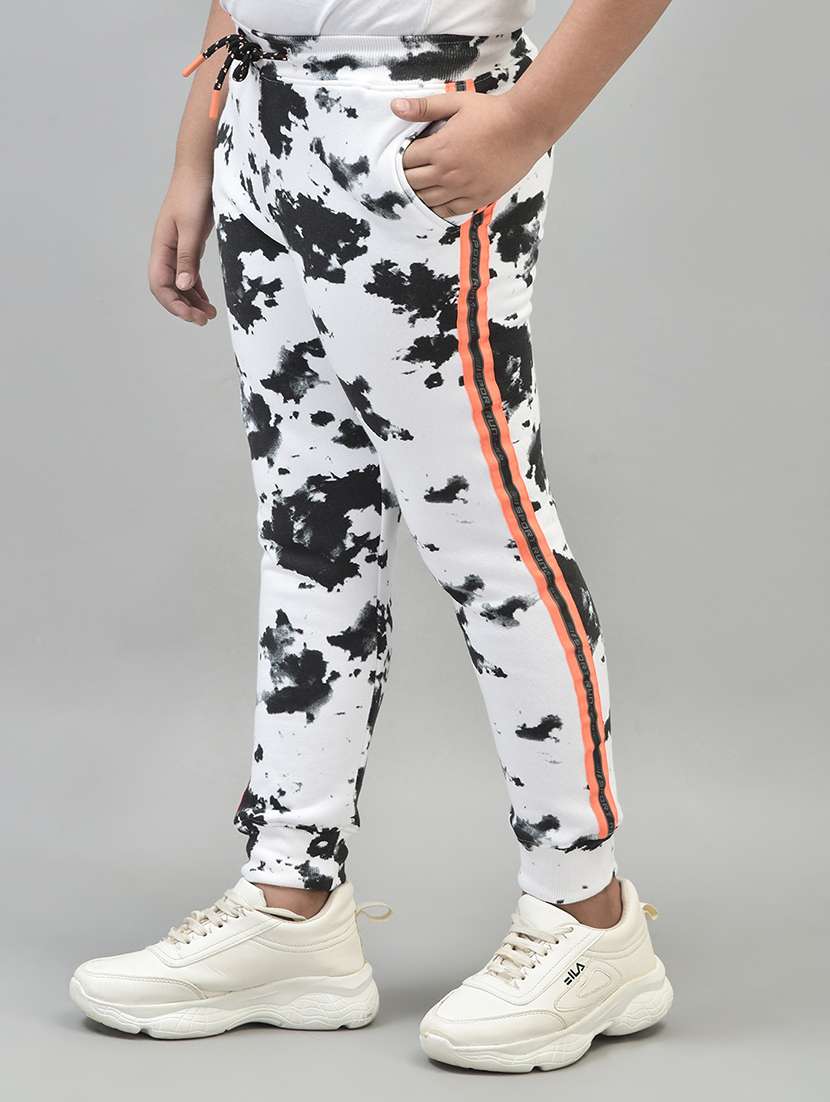 boys white printed jogger - 20547219 -  Standard Image - 1