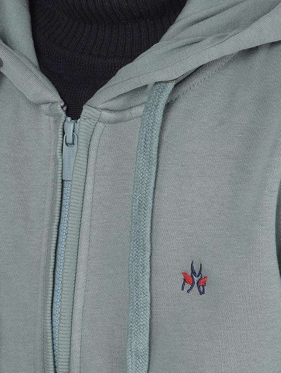 boys green solid hooded sweatshirt - 20547292 -  Standard Image - 4