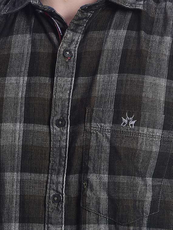 men black & grey checked casual shirt - 20547343 -  Standard Image - 4