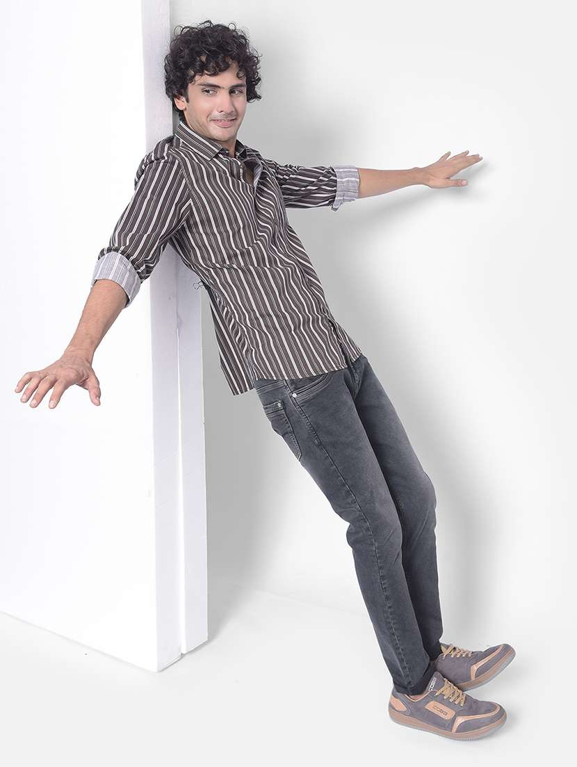 men all over striped casual shirt - 20547349 -  Standard Image - 4