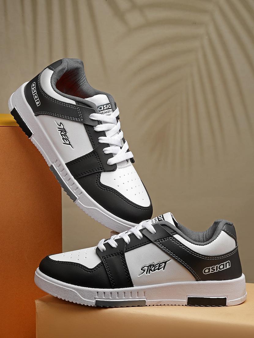 boys white & black color blocked sneaker - 20547509 -  Zoom Image - 0
