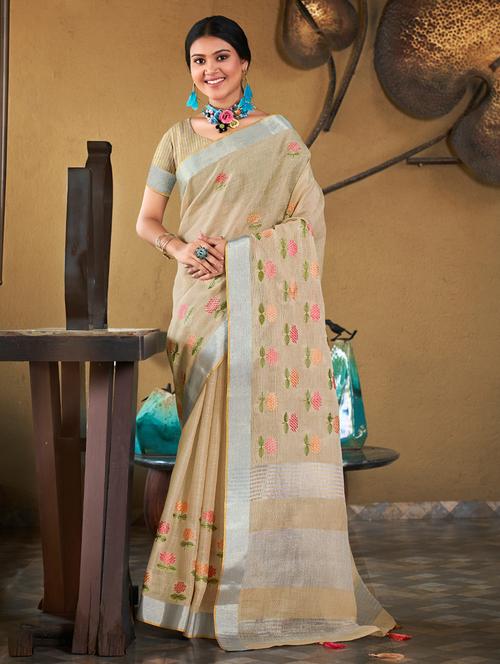 women's embroidered saree with blouse - 20547524 -  Standard Image - 0