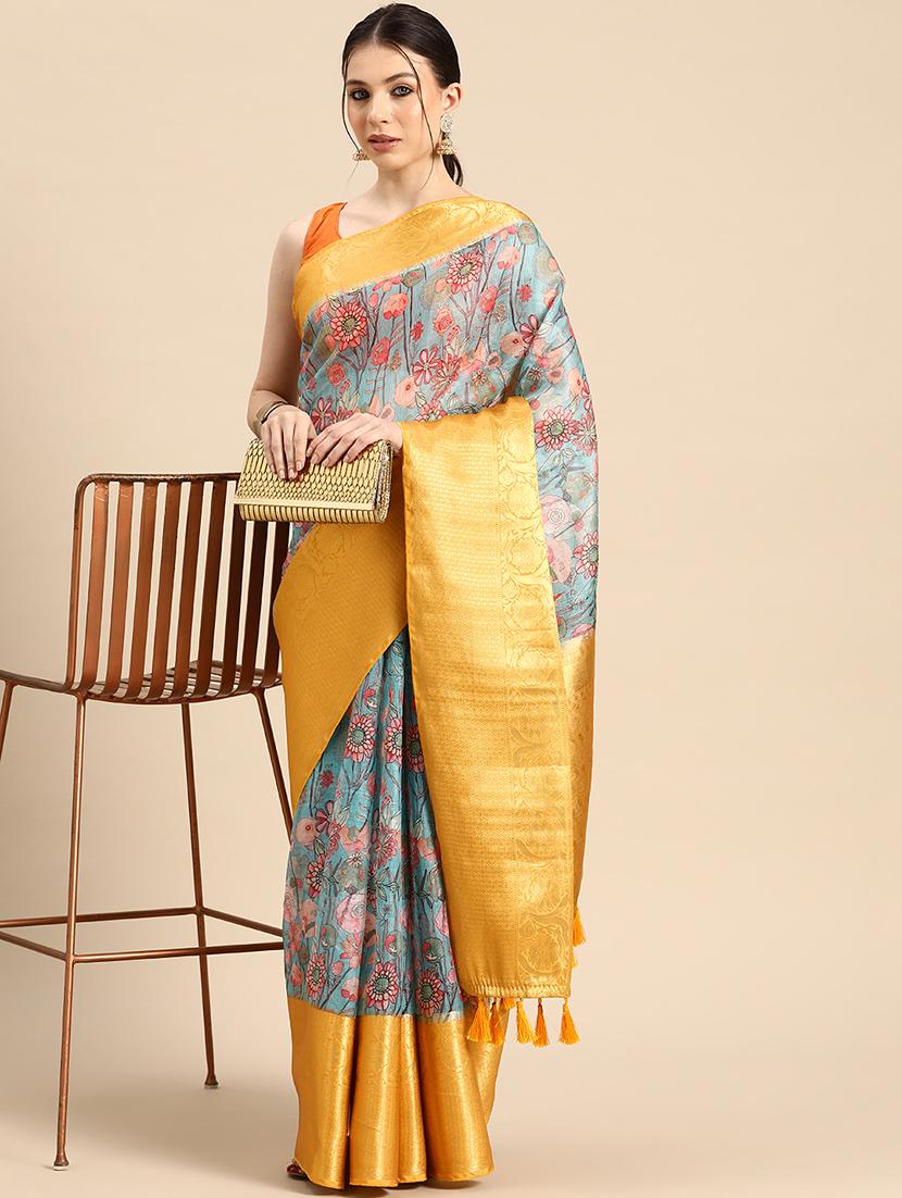 women's self design light blue colored saree - 20550311 - Standard Image - 1