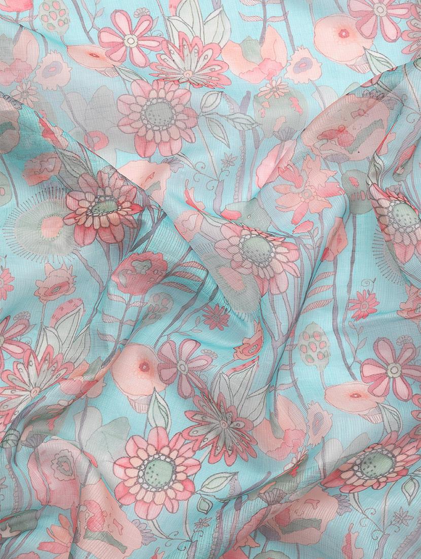 women's self design light blue colored saree - 20550311 - Standard Image - 4