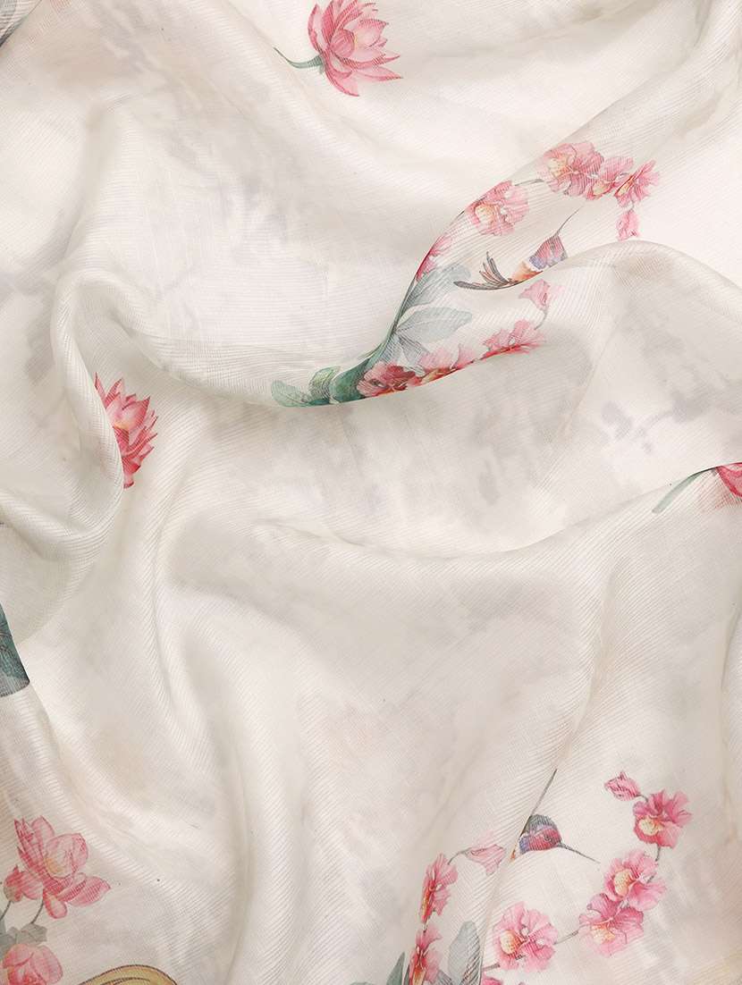 women floral bordered saree - 20550325 - Standard Image - 4