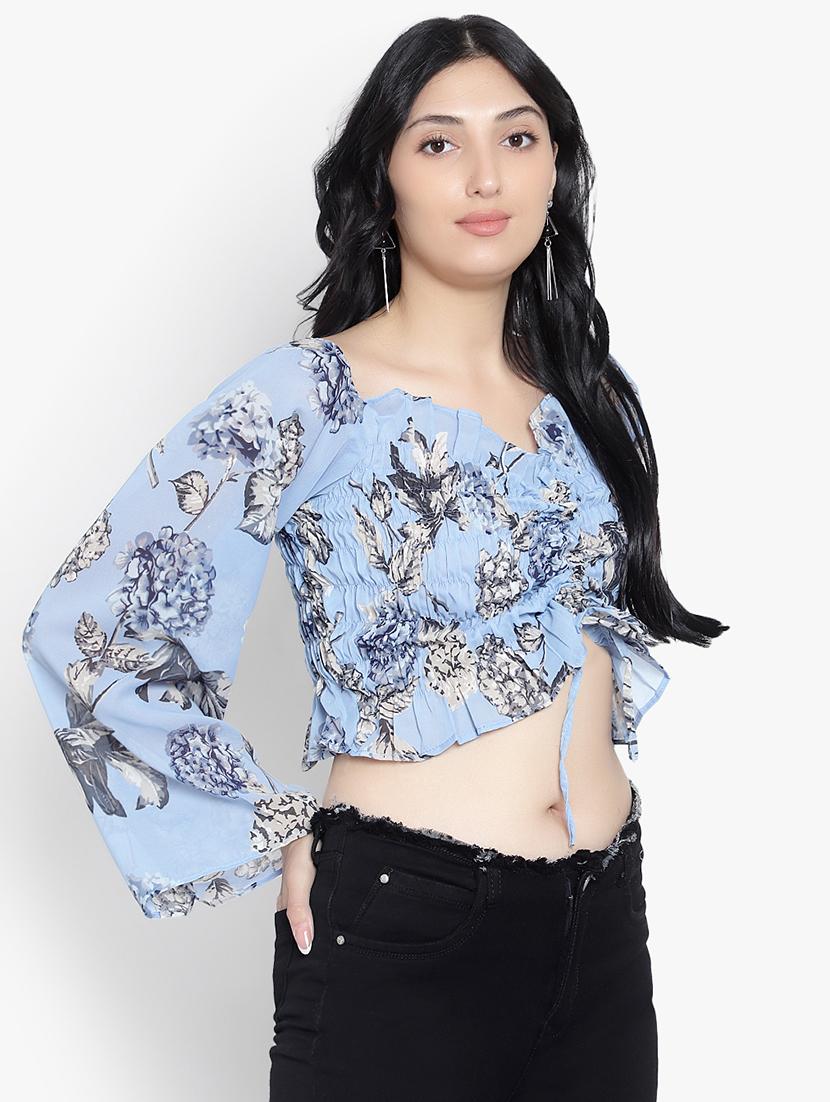 women floral print smocked detailed top - 20550757 -  Standard Image - 1