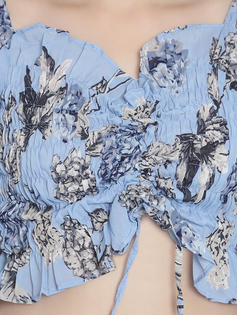 women floral print smocked detailed top - 20550757 - Standard Image - 4