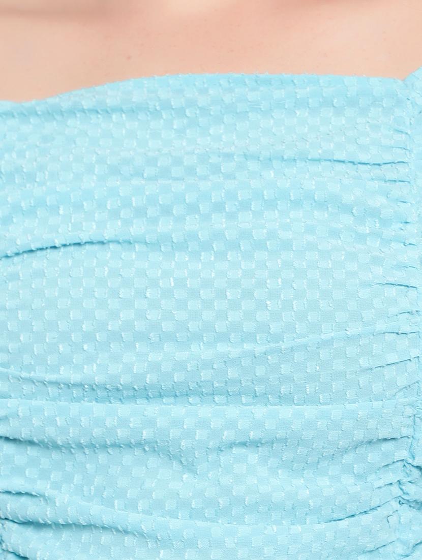 blue georgette crop top - 20551125 - Standard Image - 4