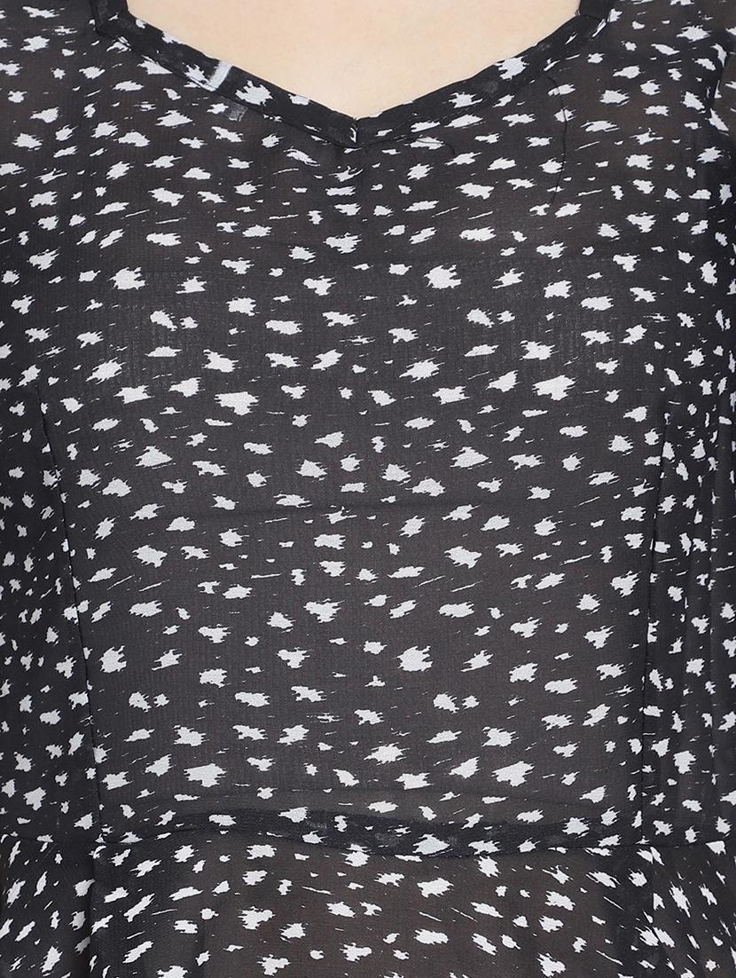 black georgette regular top - 20551197 - Standard Image - 4