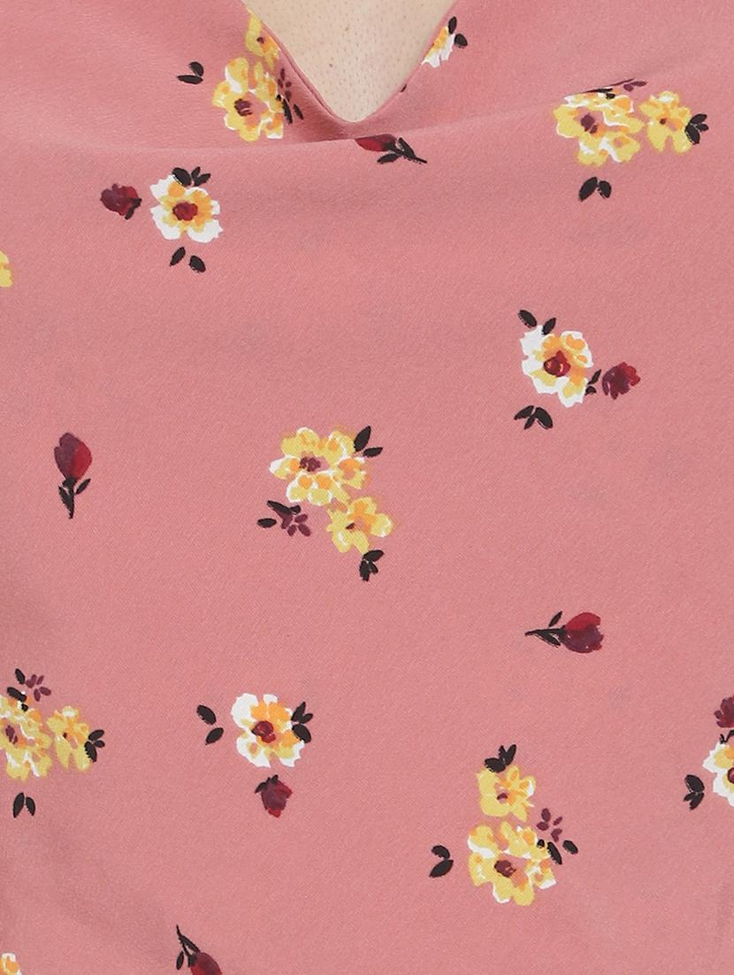 pink crepe crop top - 20551222 - Standard Image - 4